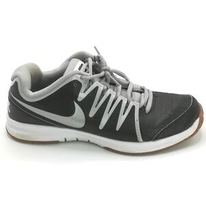Nike Shoes Womens Sneaker Vapor Court‎ Tennis Black Silver Athletic Lace Up 9.5